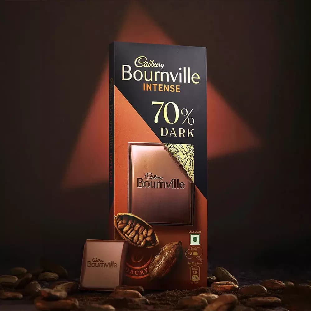 Cadbury Bournville Rich Cocoa 70% Dark Chocolate Bar,75g-Main image