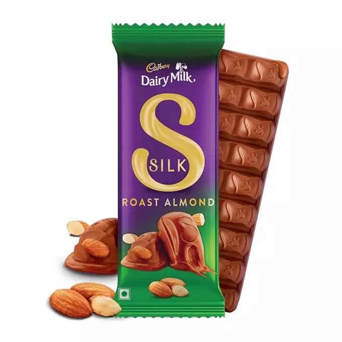 Cadbury Dairy Milk Silk Roast Almond Milk Chocolate Bar,134g-Main image