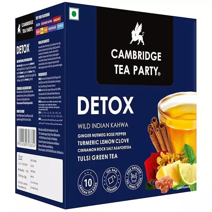 Colombian Brew Cambridge Tea Party Detox 10 Tea Bags, 10Sachets-Main image