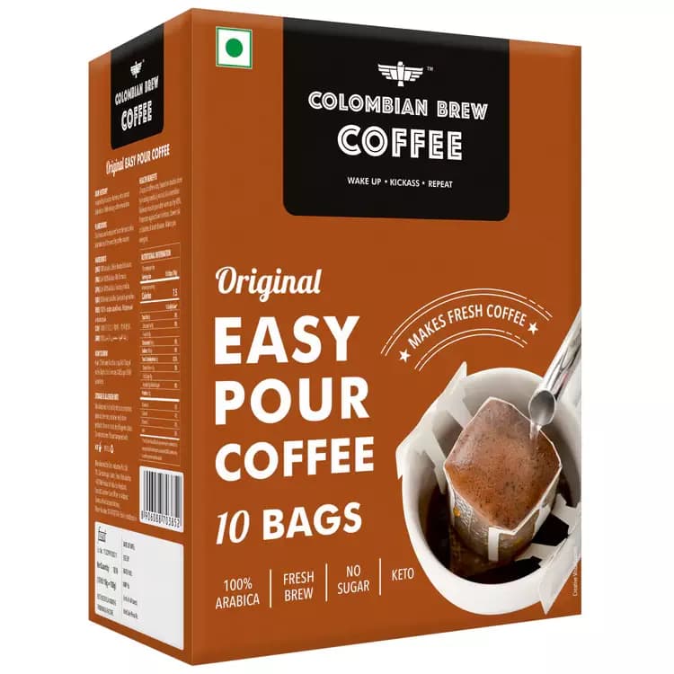 Colombian Brew Coffee Original Easy Pour 10 Bags, 100g-Main image