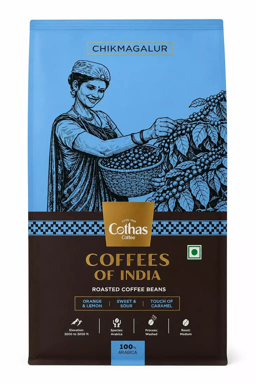 Cothas Coffees of India Chikmagalur Single Origin 100 Arabica Coffee Powder-Main image