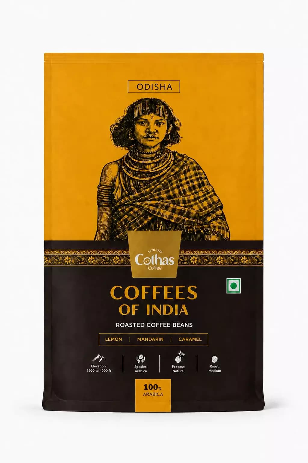 Cothas Coffees of India Odisha Single Origin 100 Arabica Coffee Powder-Main image