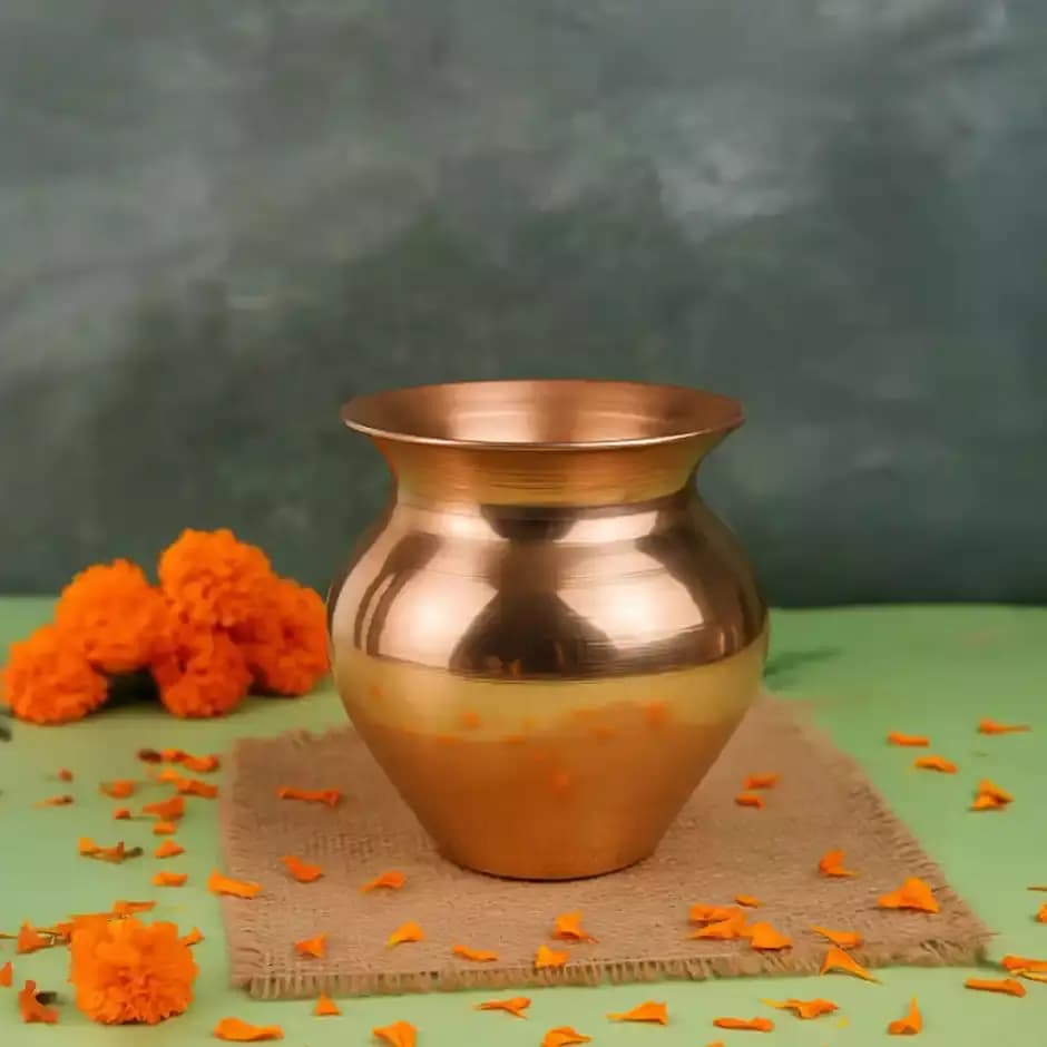 Cycle Brass Kalash for Puja Havan and Rituals,400g-Main image