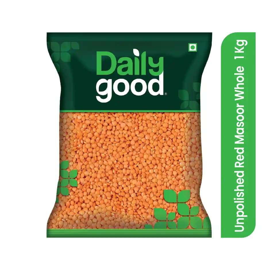 Daily Good Unpolished Red Masoor Whole,1kg-Main image
