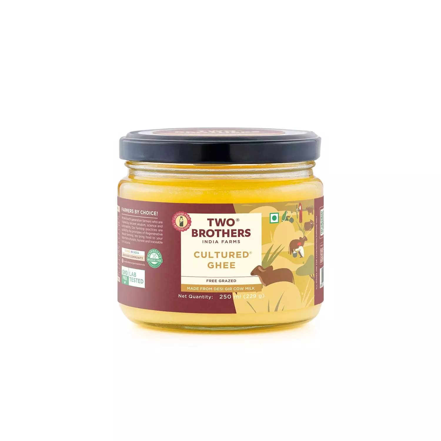Desi Gir Cow Cultured Ghee, 250 ml-Main Image