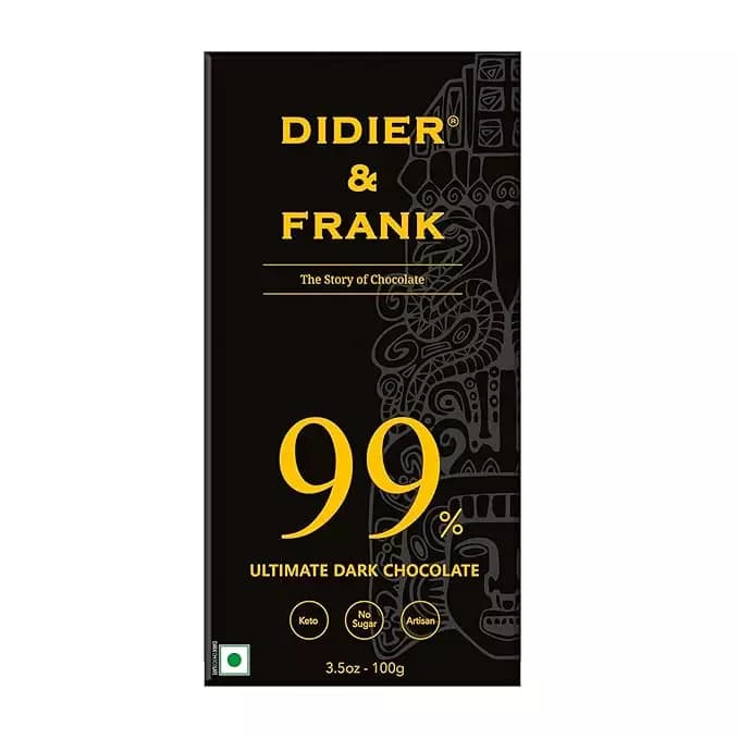 Didier & Frank 99% Ultimate Dark Chocolate Bar,80g-Main image
