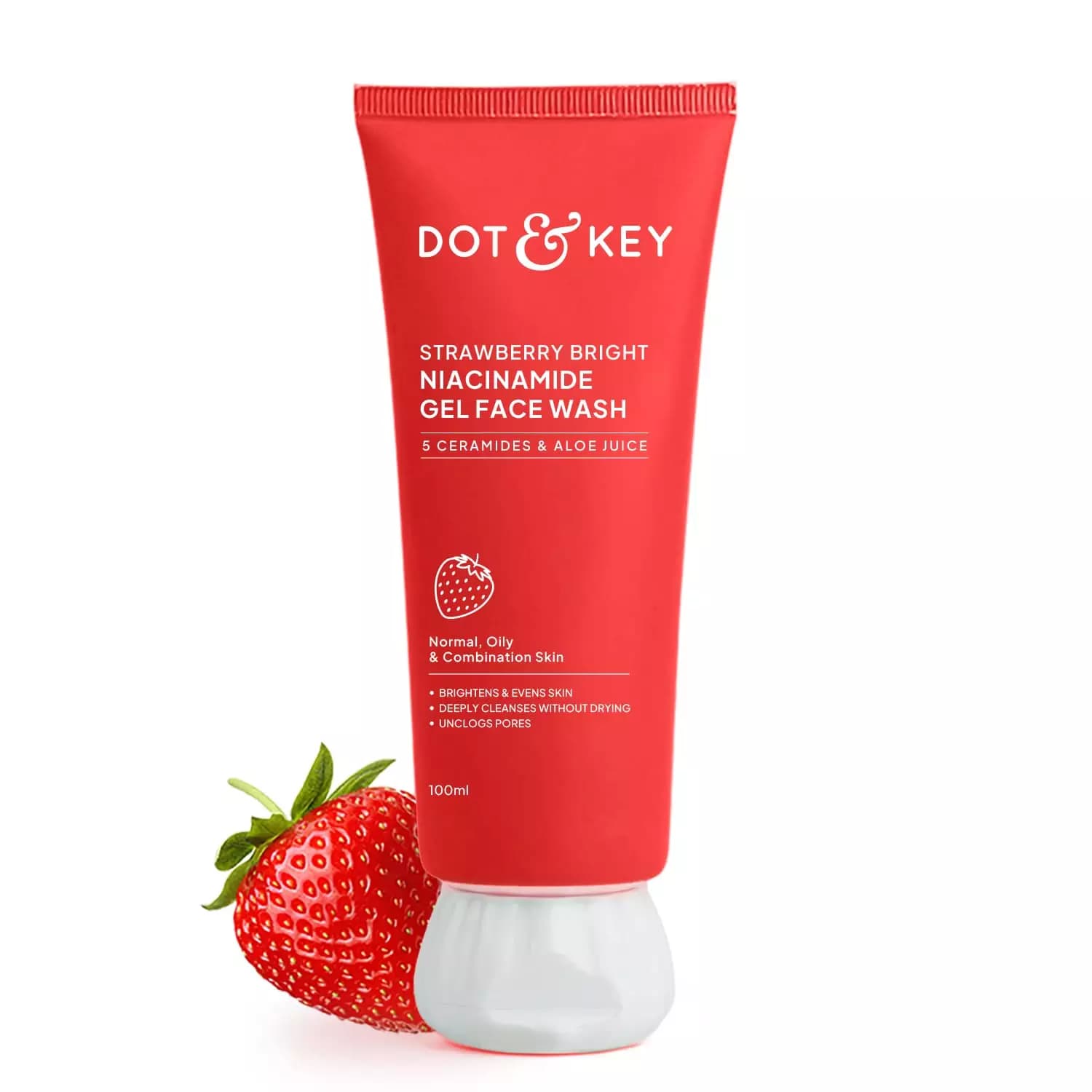 Dot & Key Strawberry Bright Niacinamide Gel Face Wash, 100 ml-Main Image