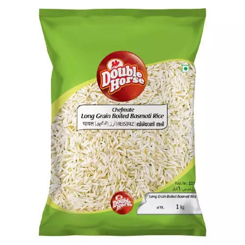 Double Horse Chefmate Long Grain Boiled Basmati Rice, 1Kg-Main image