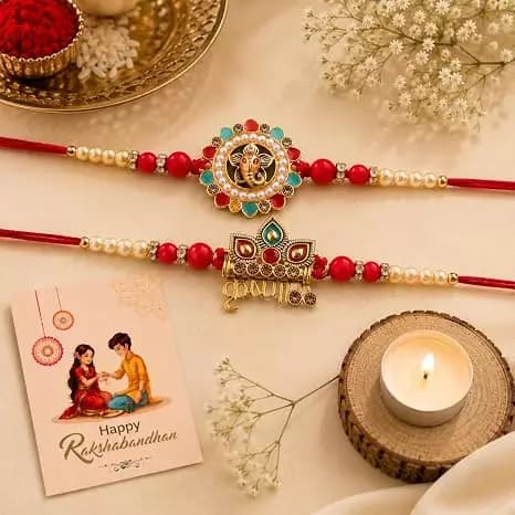Dryphon Premium Krishna Ganesh Rakhi,100g-Main image