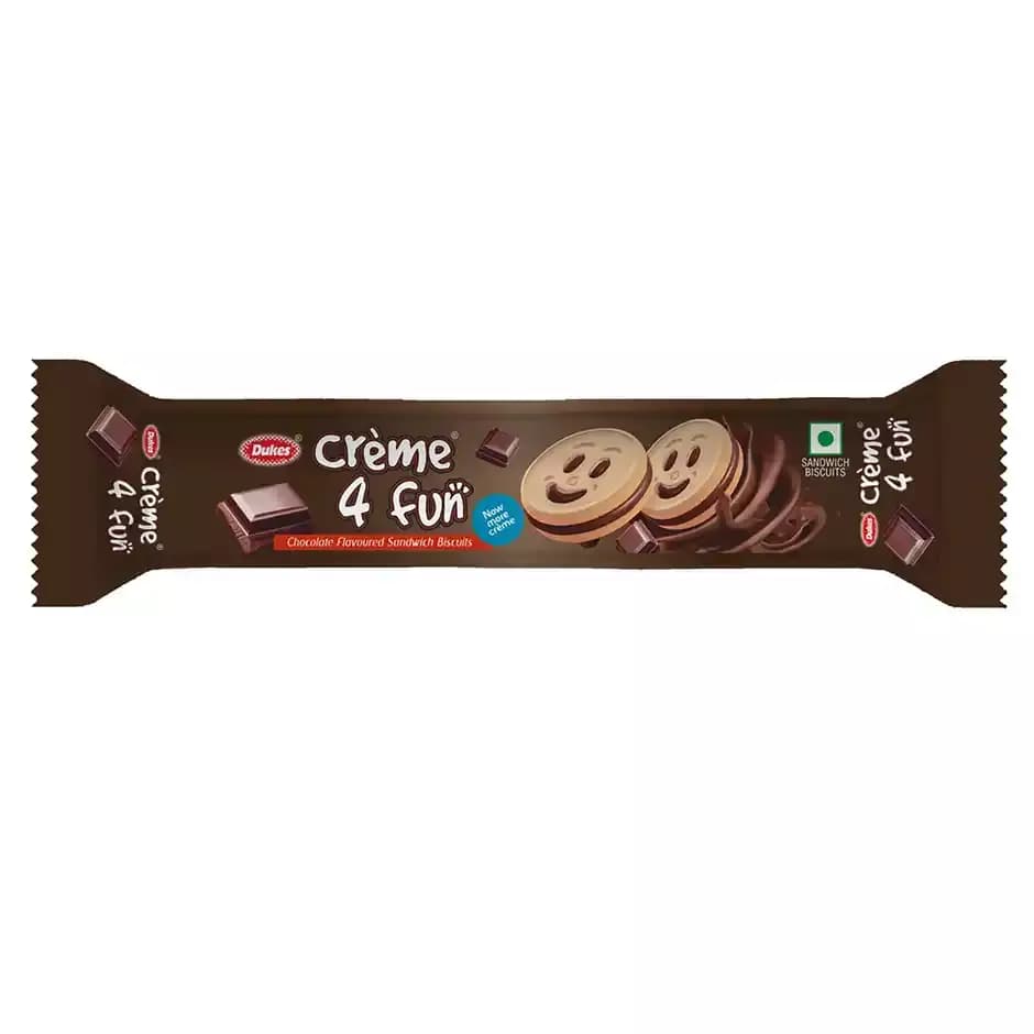 Dukes Creme 4 Fun Chocolate Flavoured Sandwich Biscuits,145g-Main image