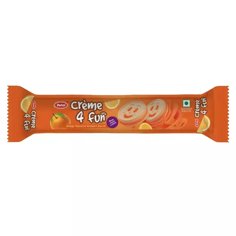 Dukes Creme 4 Fun Orange Flavoured Sandwich Biscuits,145g-Main image