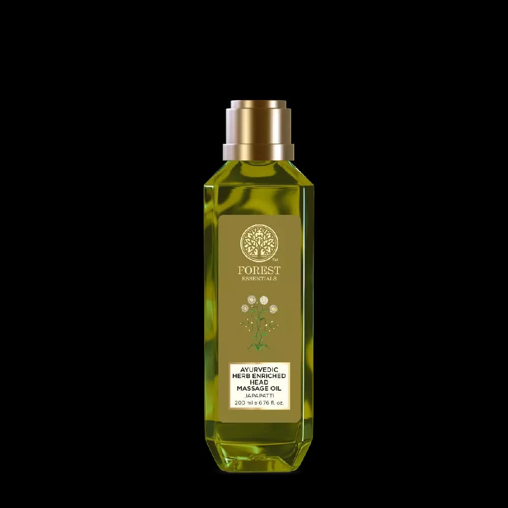 Forest Essentials Ayurvedic Herb Enriched Head Massage Oil Japapatti — 200 ml