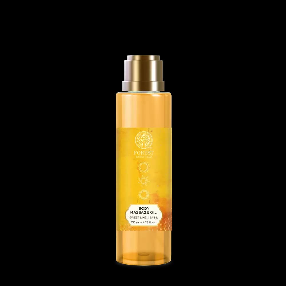 Forest Essentials Body Massage Oil Sweet Lime & Basil,130ml-Main image