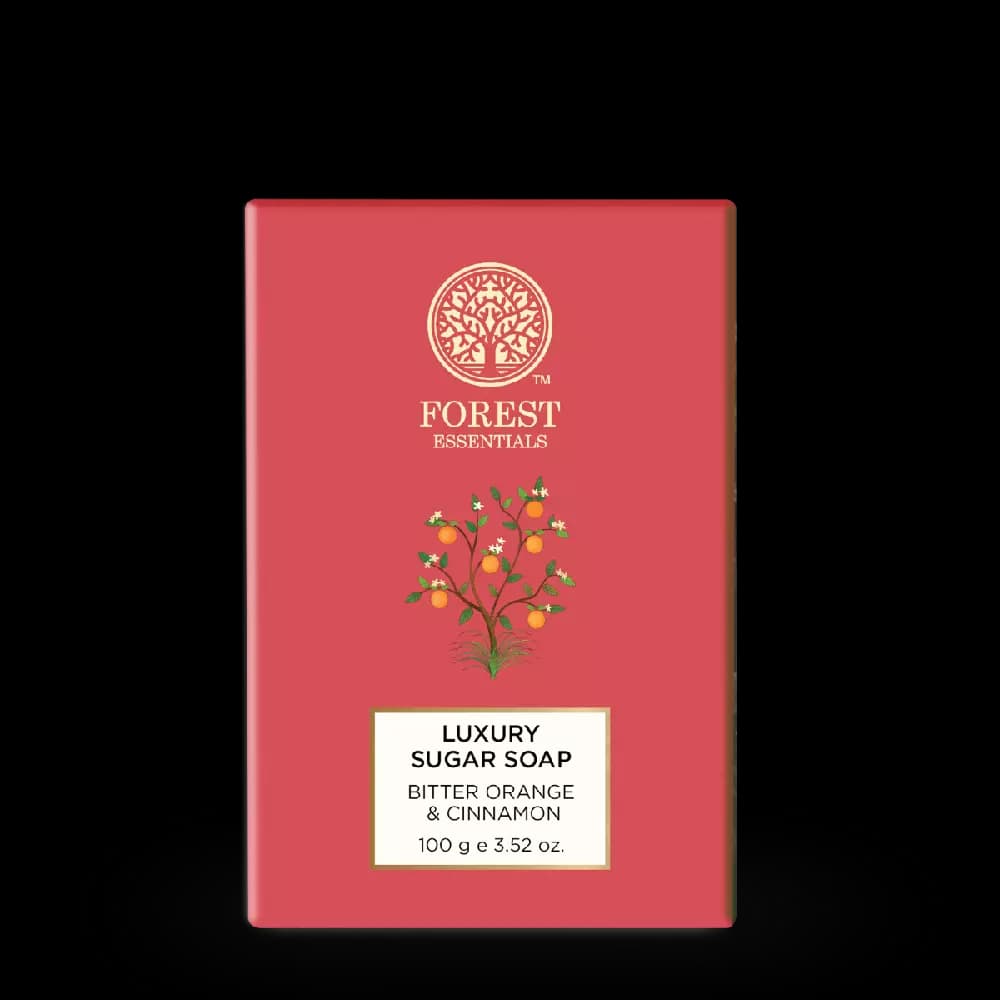 Forest Essentials Luxury Sugar Soap Bitter Orange & Cinnamon,100g-Main image