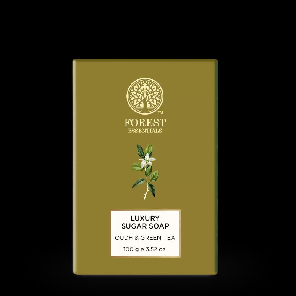 Forest Essentials Luxury Sugar Soap Oudh & Green Tea,100g-Main image