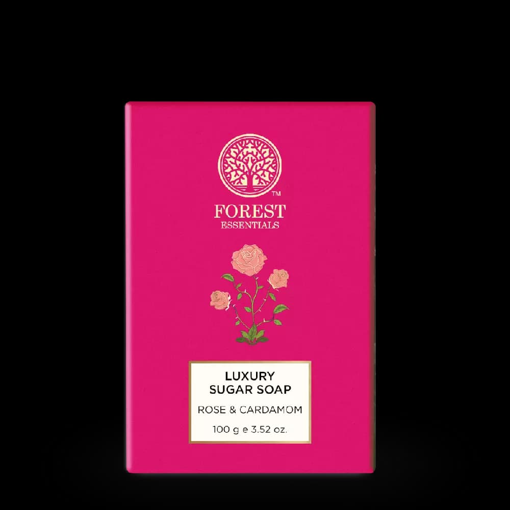 Forest Essentials Luxury Sugar Soap Rose & Cardamom,100g-Main image