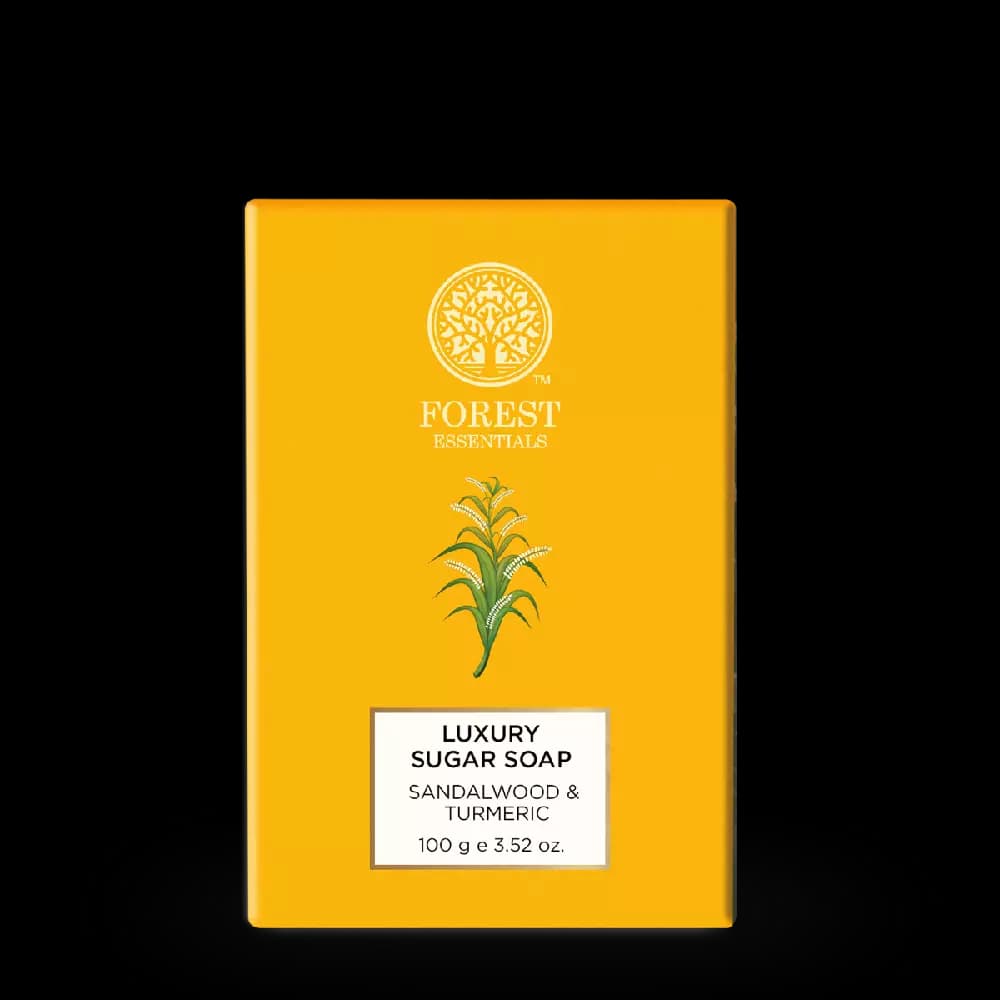 Forest Essentials Luxury Sugar Soap Sandalwood & Turmeric,100g-Main image