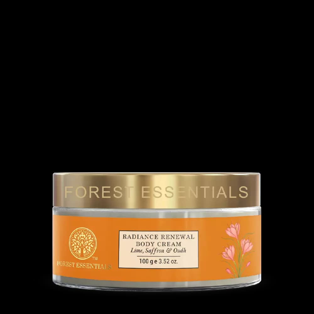 Forest Essentials Radiance Renewal Body Cream Lime Saffron & Oudh,100g-Main image