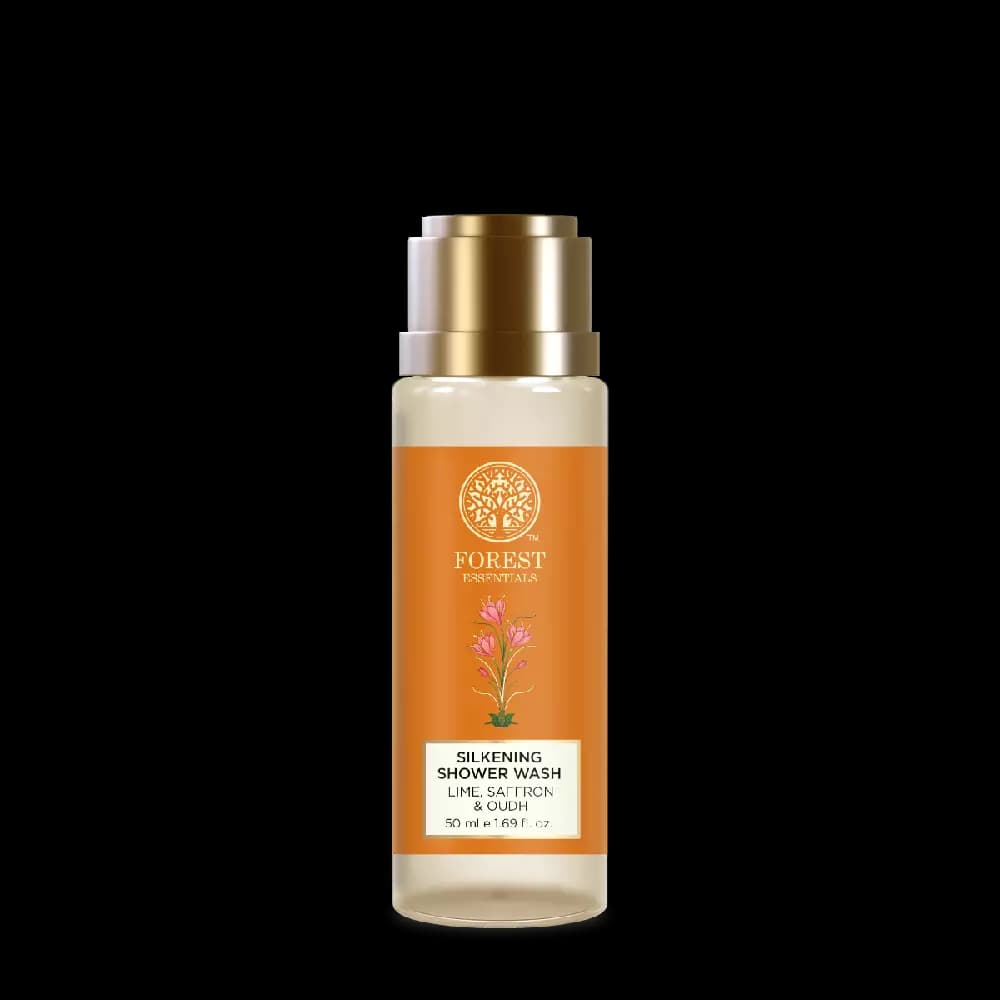 Forest Essentials Silkening Shower Wash Lime Saffron & Oudh,50ml-Main image