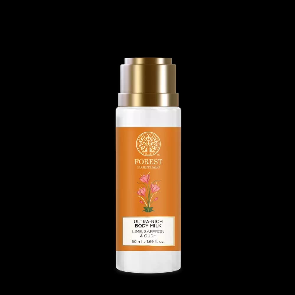 Forest Essentials Ultra-Rich Body Milk Lime Saffron & Oudh,50ml-Main image