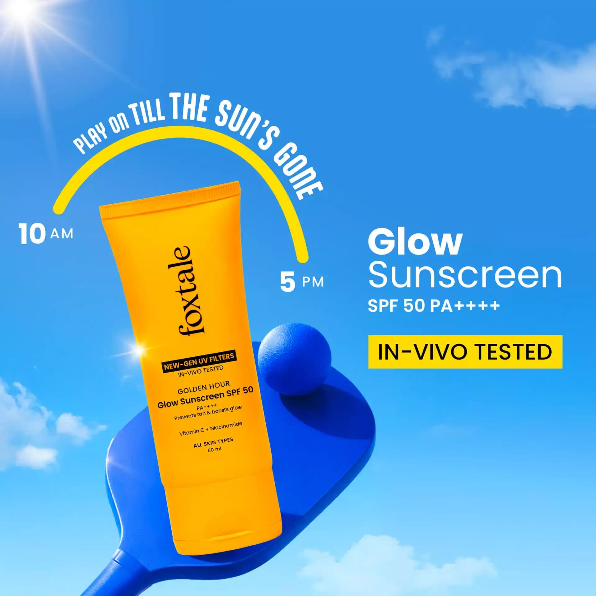 Foxtale Glow sunscreen SPF,50ml-Main image