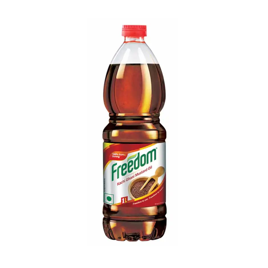 Freedom Kachi Ghani Mustard Oil Bottle,1L-Main image