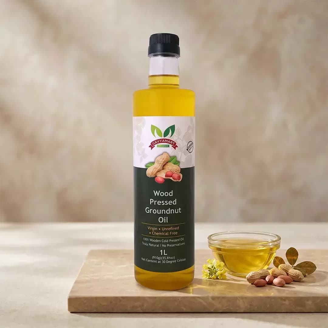 Gavyamart Wood Pressed Groundnut Oil-Main image