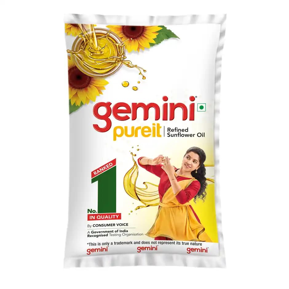 Gemini Pure It Refined Sunflower Oil,870g-Main image