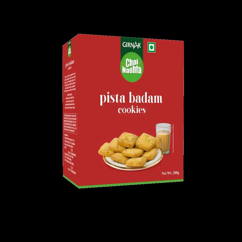 Girnar Chai Nashta - Pista Badam Cookies-Main Image