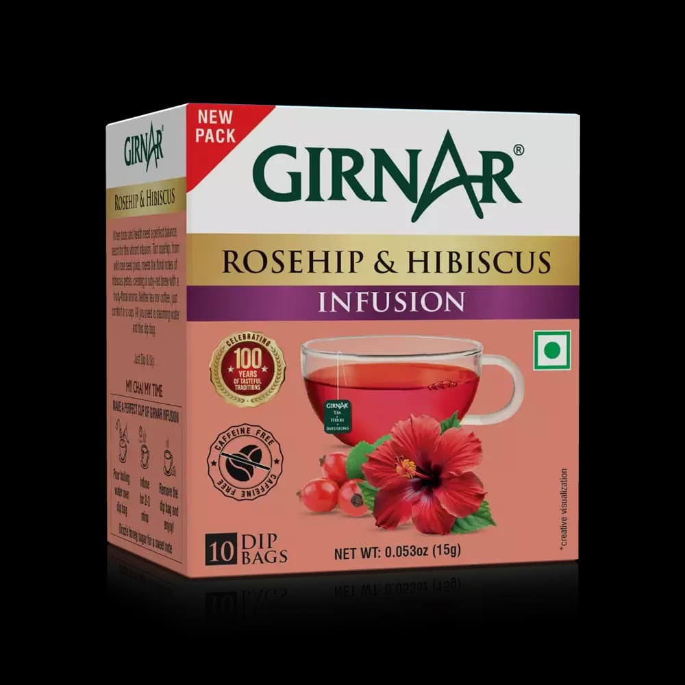Girnar Rosehip & Hibiscus Herbal Infusion-Main Image