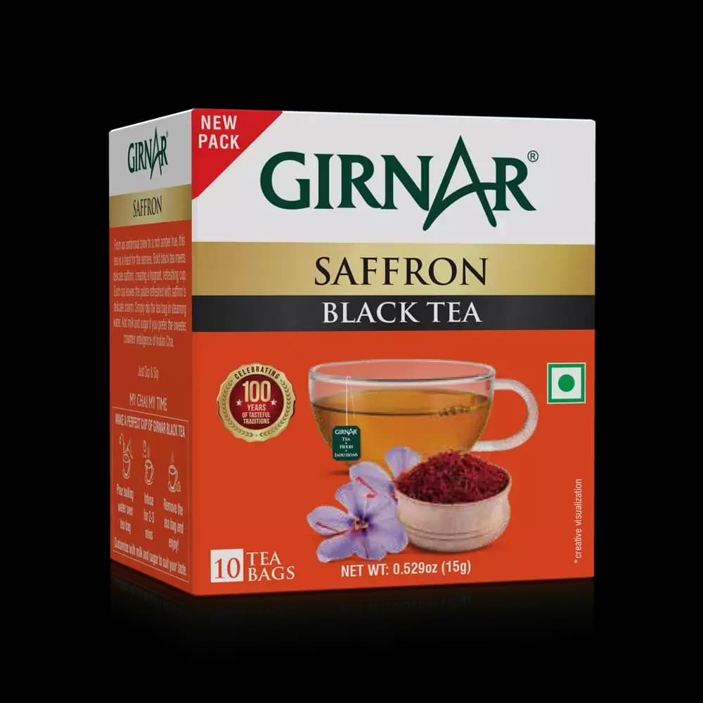 Girnar Saffron Black Tea Bags-Main Image