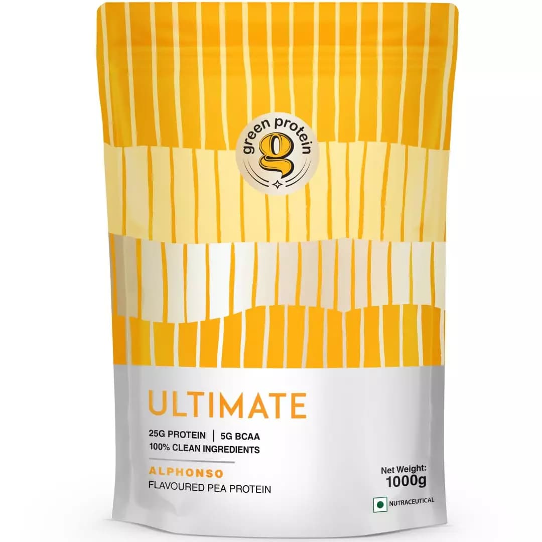 Green Protein Ultimate Plant Protein Isolate Powder Alphonso,1kg-Main image