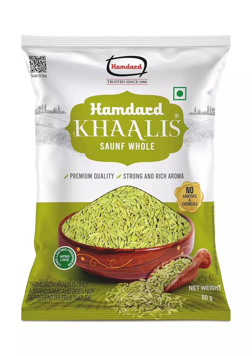 Hamdard Khaalis Saunf Whole,50g-Main image