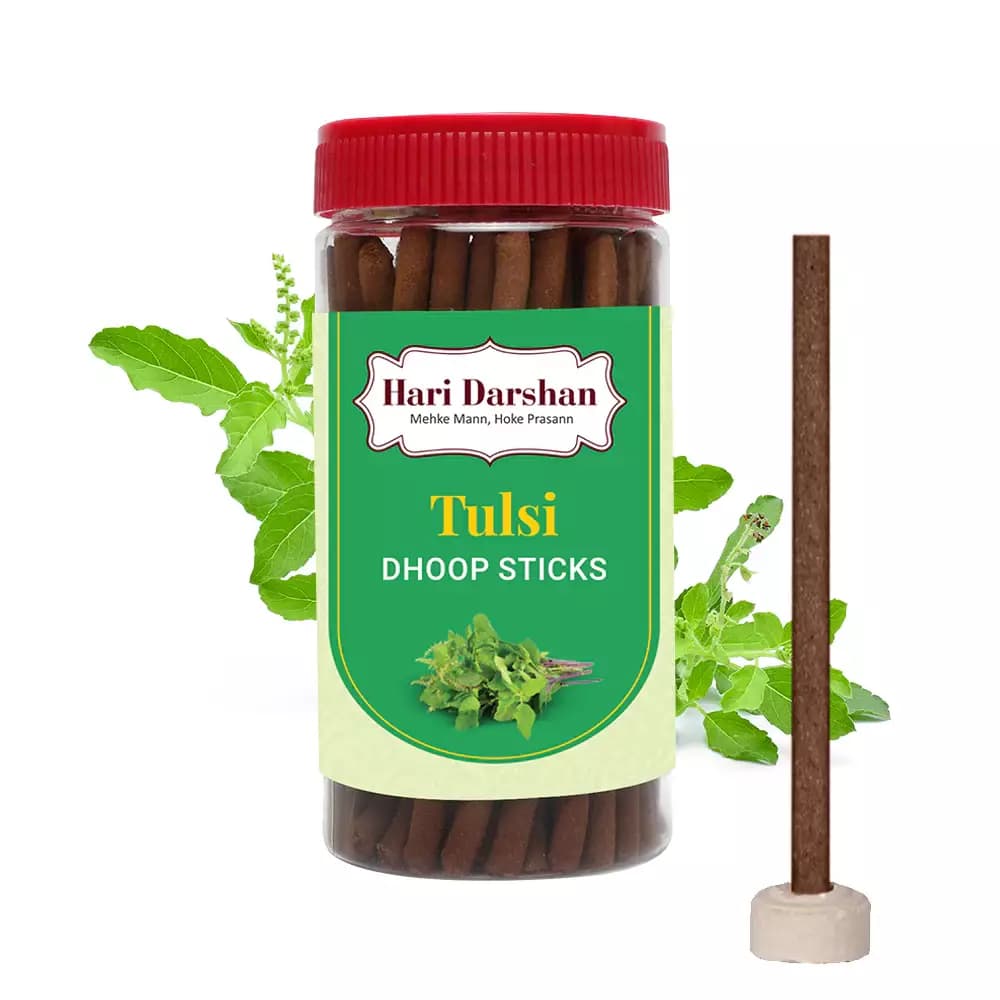 Hari Darshan Tulsi Bamboo Less Dhoop Sticks,125g-Main image