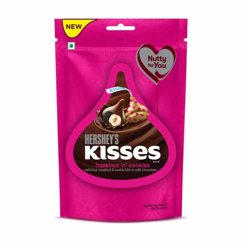 Hershey's Kisses Hazelnut n Cookies Milk Chocolate,33.6g-Main image