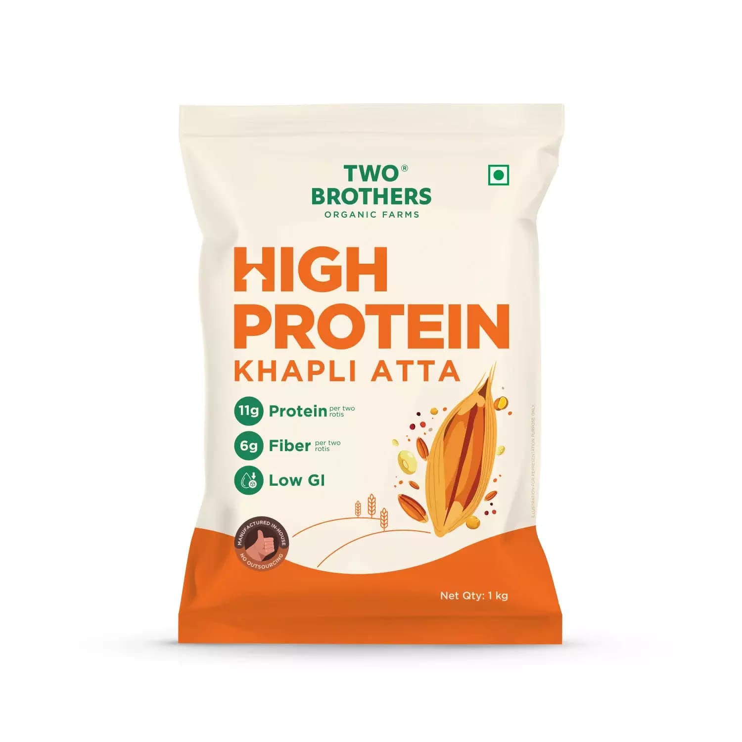 High Protein Khapli Atta, 1 Kg-Main Image