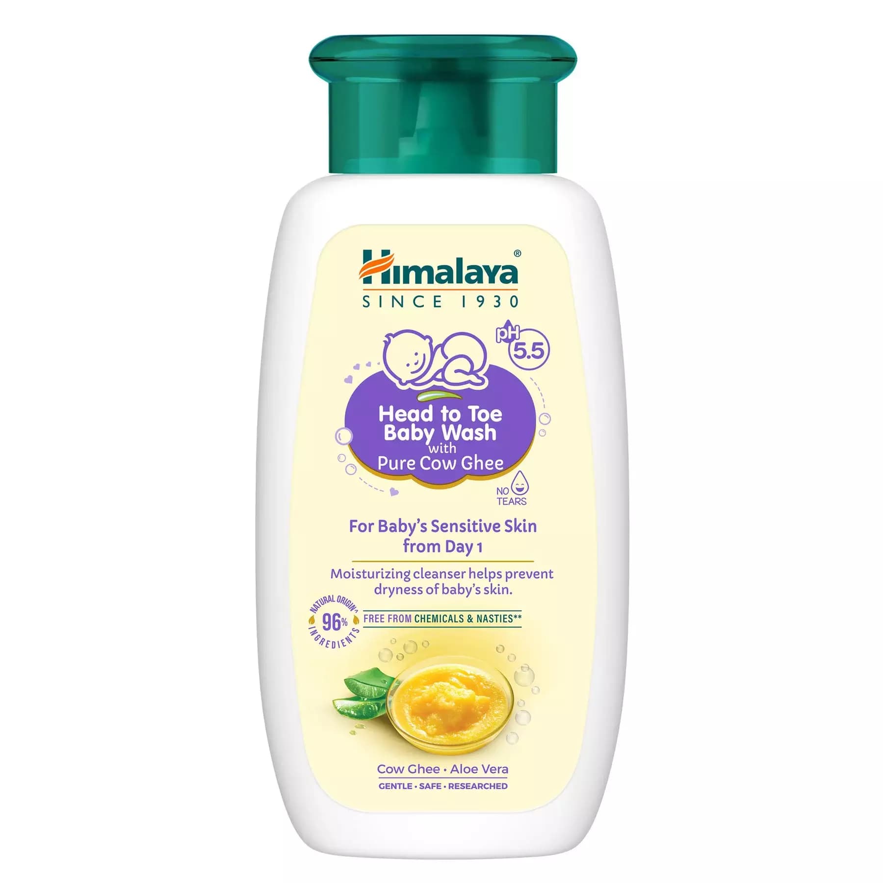 Himalaya Head to Toe Baby Wash with Pure Cow Ghee,100ml-Main image