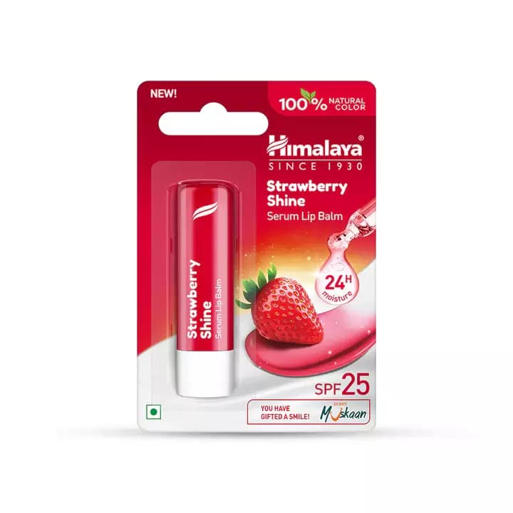 Himalaya Strawberry Shine Serum Lip Balm,4.5g-Main image