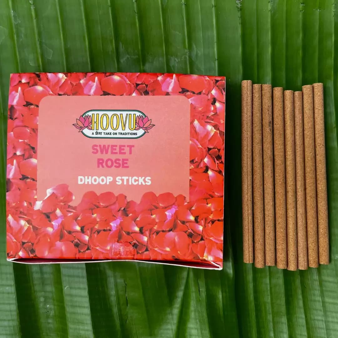 Hoovu Sweet Rose Dhoop Sticks,90g-Main image
