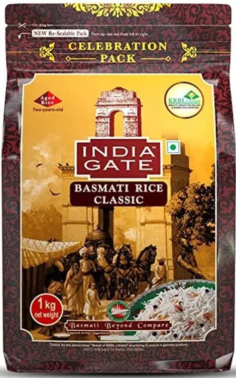India Gate Basmati Rice Classic, 1Kg-Main image