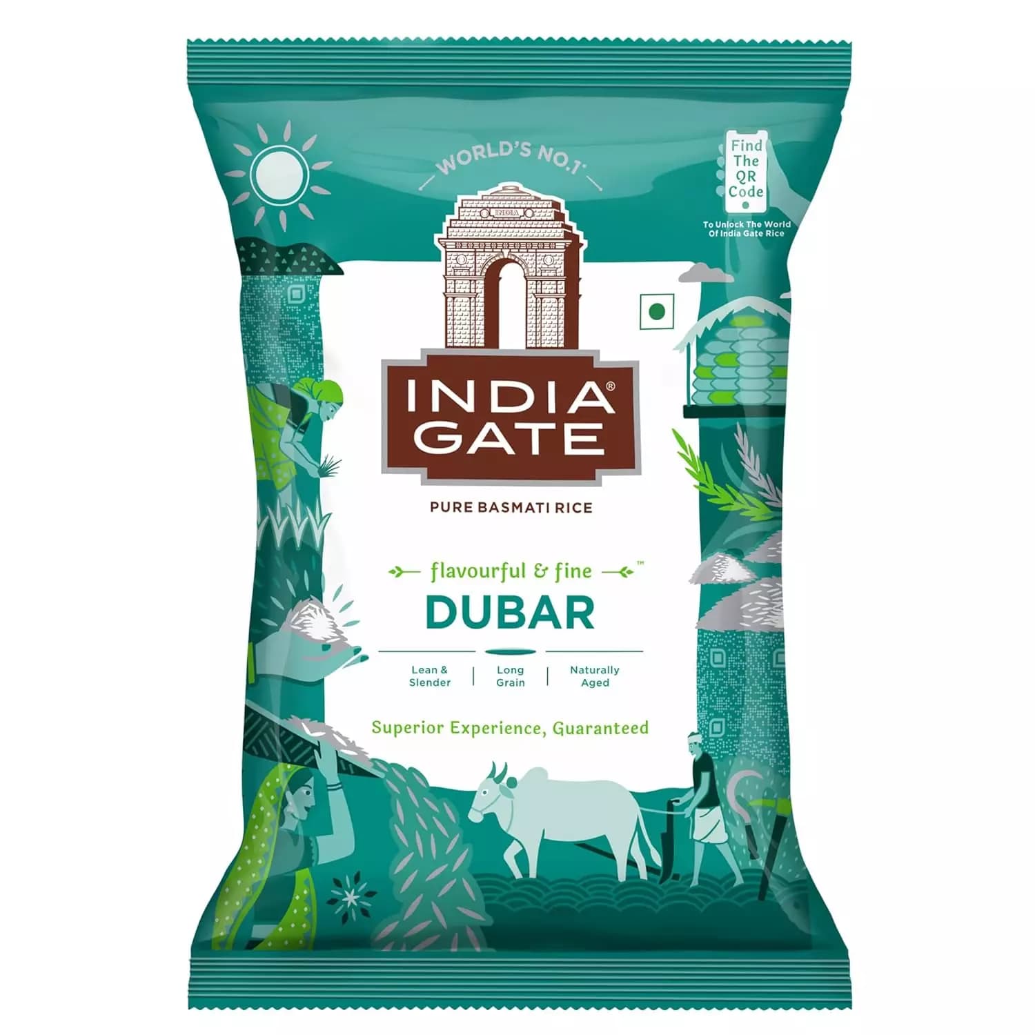India Gate Basmati Rice Dubar, 1Kg-Main image