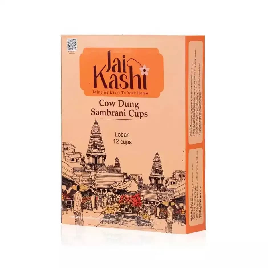 Jai Kashi Cow Dung Sambrani Dhoop Cones,150g-Main image