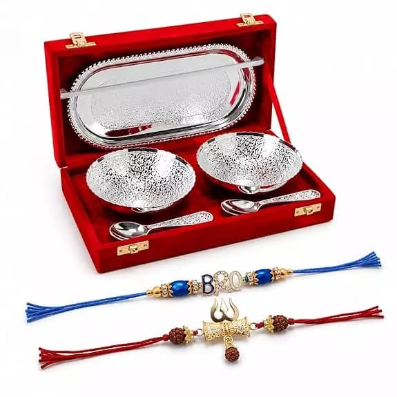 Jaipur Ace Rakhi Gift Hamper for Bhaiya Bhabhi,Jaipur Ace Rakhi Treasure Set-Main image
