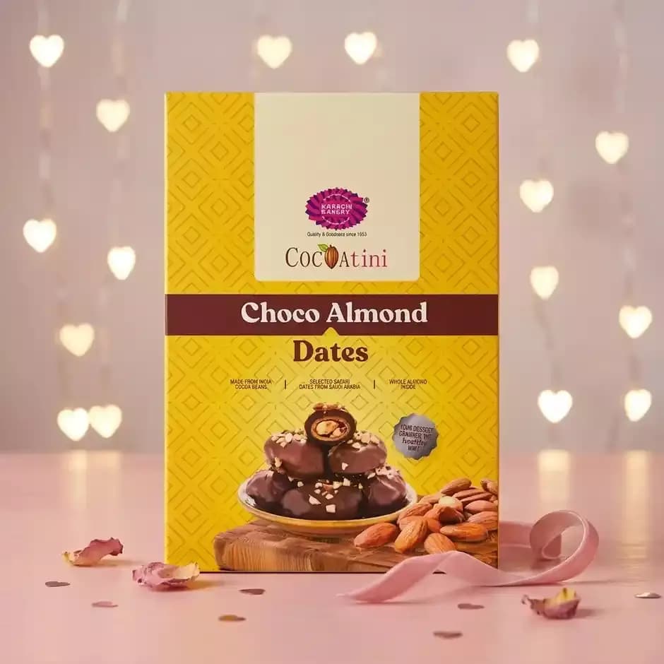 Karachi Bakery Choco Almond Dates Shaped Chocolates,100g-Main image
