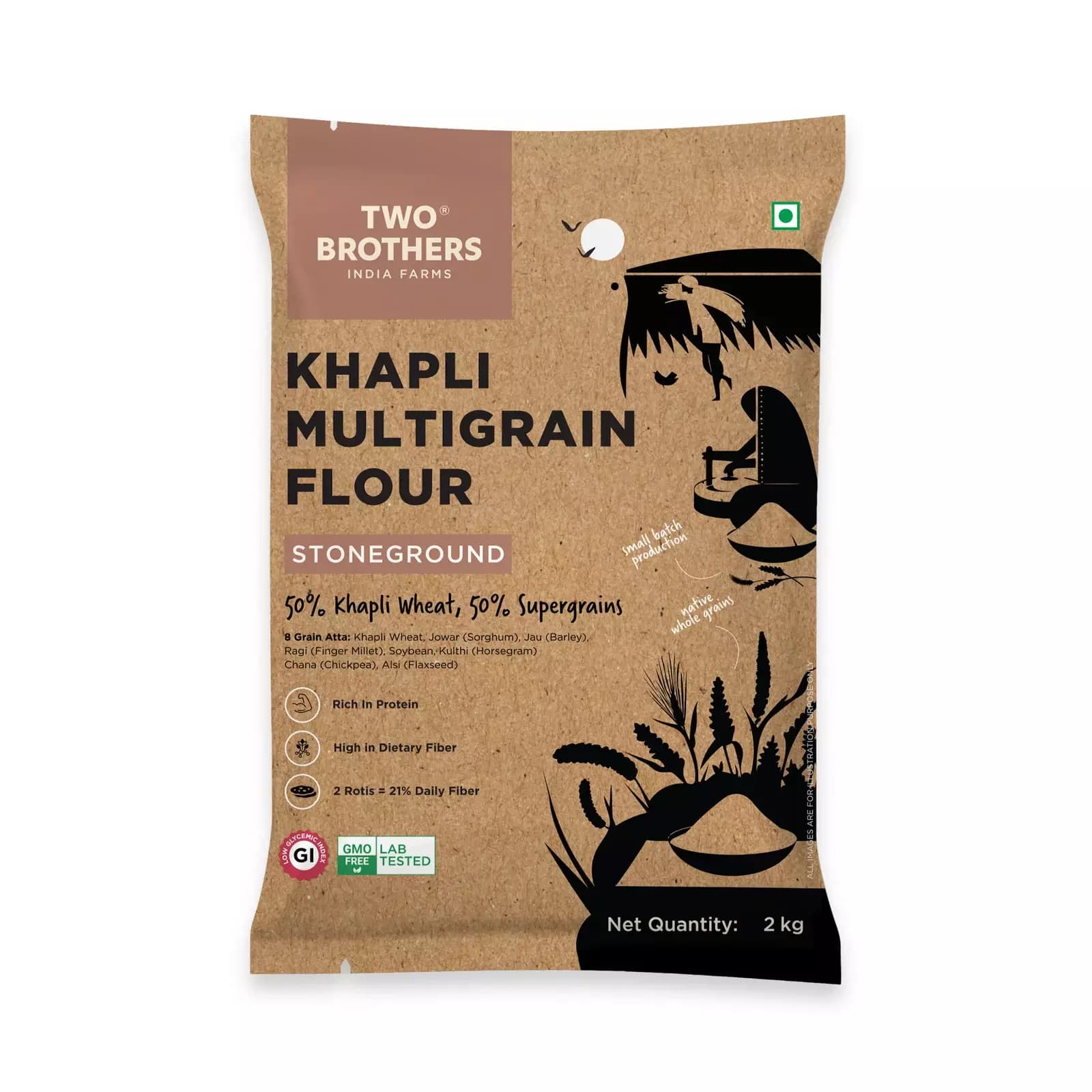 Khapli Multigrain Atta, 2 Kg-Main Image