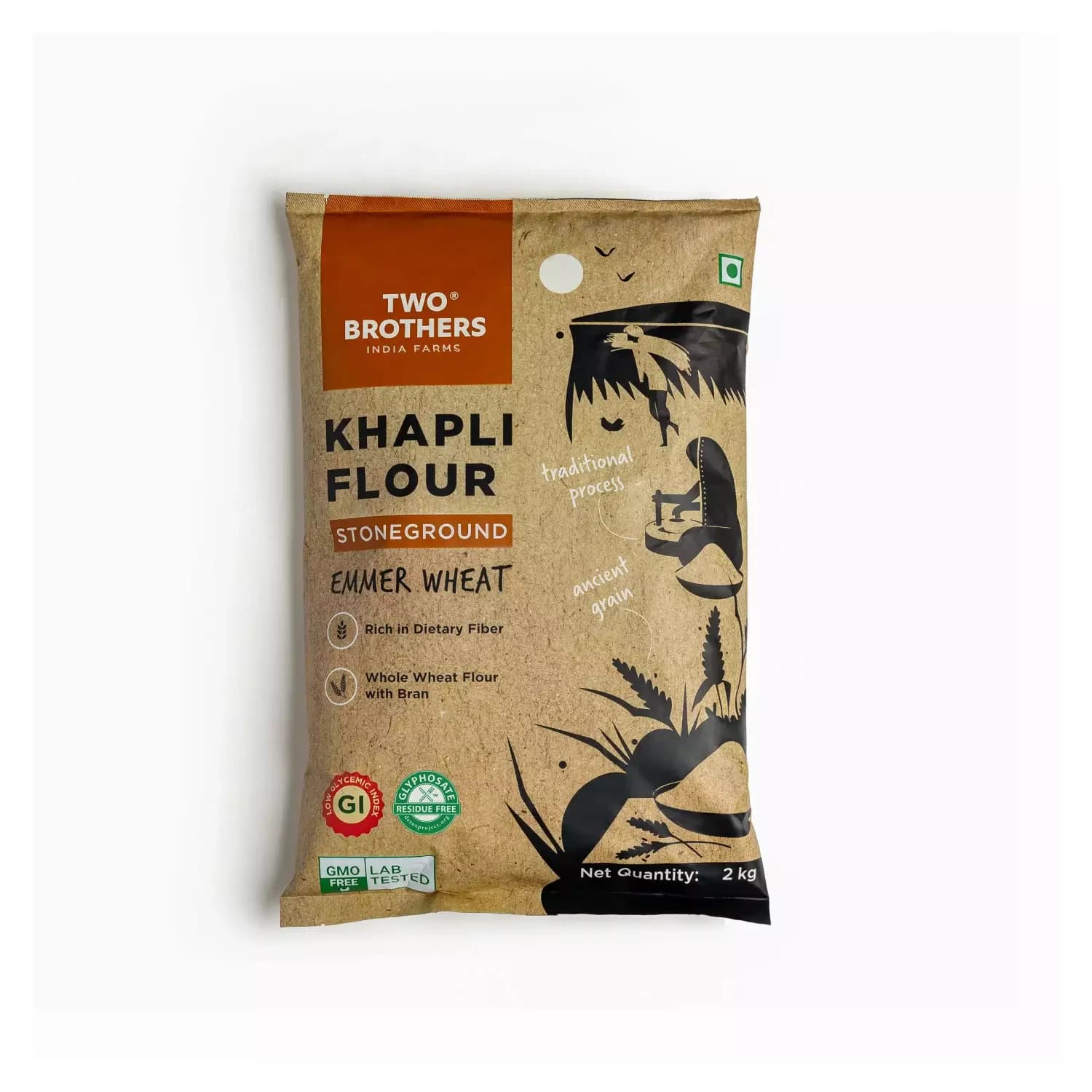Khapli Wheat Atta, 2 Kg-Main Image