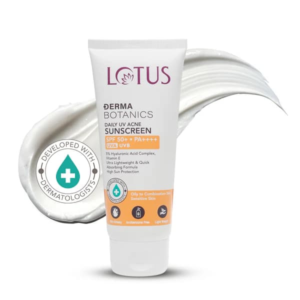 Lotus DermaBotanics Daily UV acne sunscreen SPF,50g-Main image