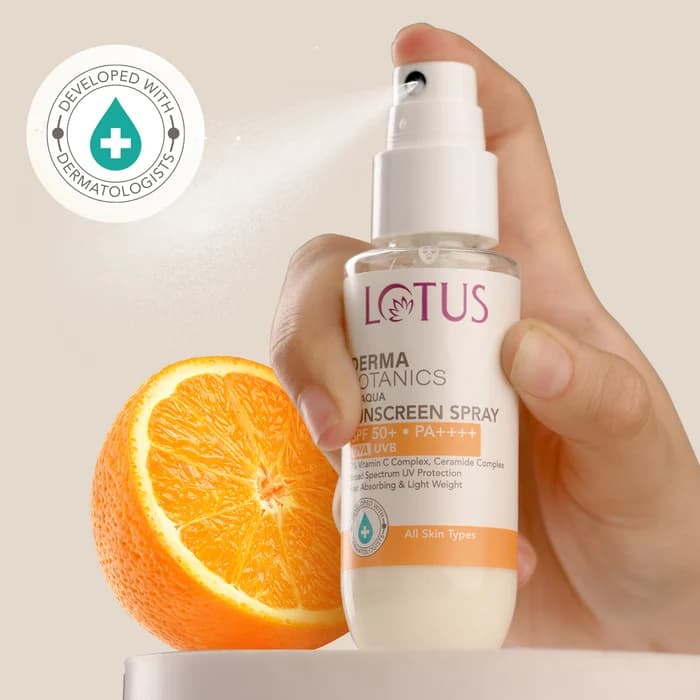 Lotus DermaBotanics UV aqua sunscreen spray SPF,50ml-Main image