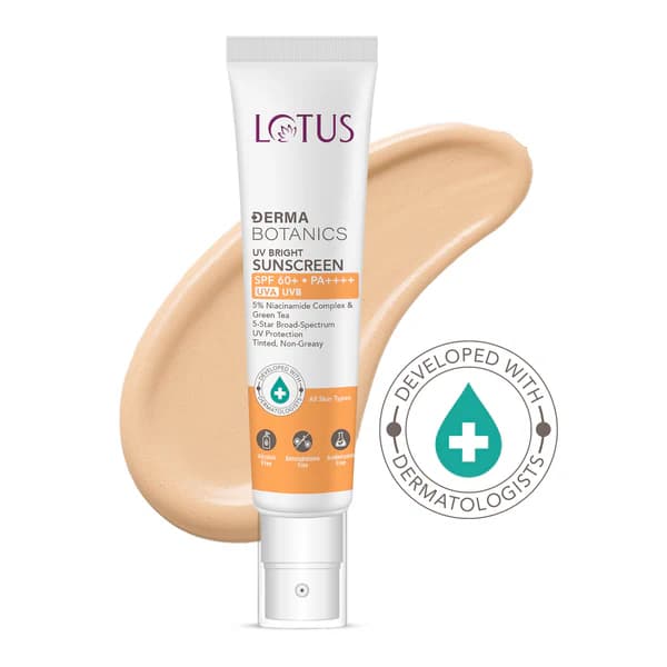 Lotus DermaBotanics UV bright sunscreen SPF,60g-Main image