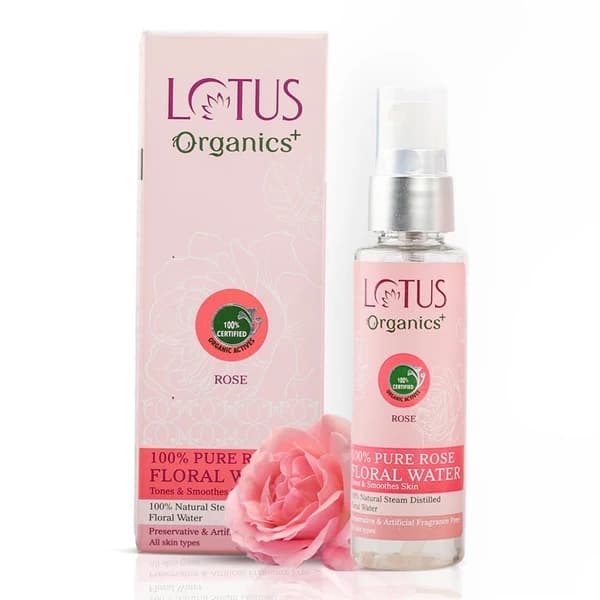 Lotus Organics+ Pure Rose Floral Water,50ml-Main image